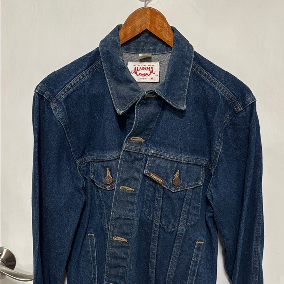 Vintage Alabama Band 1984 Tour Jacket Men's Size M Denim Jean Embroidered Logo - Picture 12 of 16